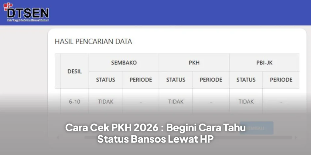 Cara Cek PKH 2026 : Begini Cara Tahu Status Bansos Lewat HP