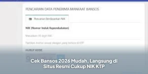 Cek Bansos 2026 Mudah, Langsung di Situs Resmi Cukup NIK KTP