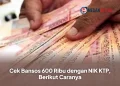 Cek Bansos 600 Ribu dengan NIK KTP, Berikut Caranya