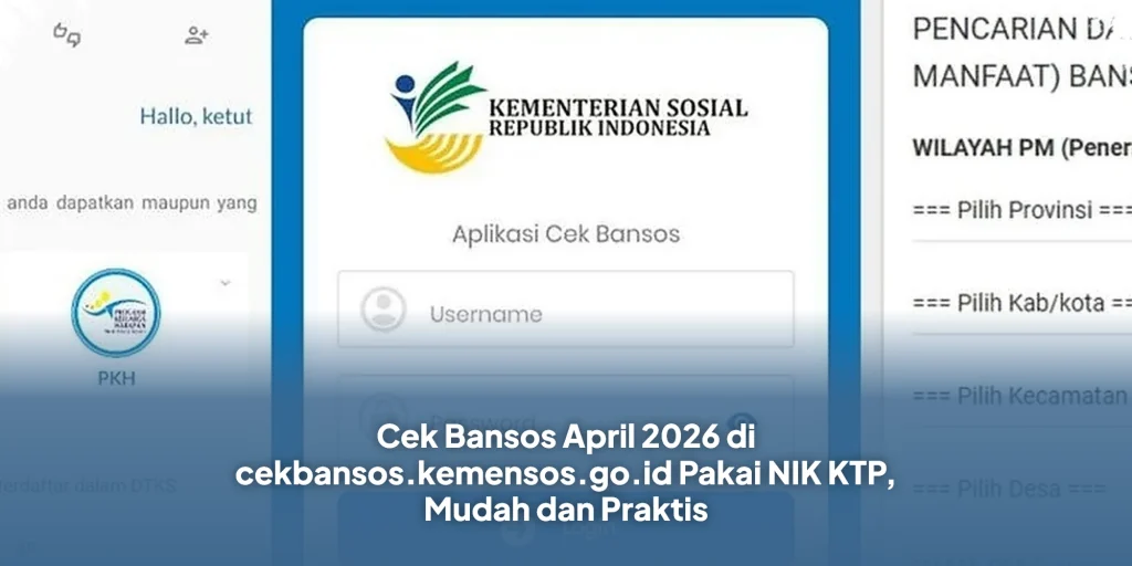 Cek Bansos April 2026 di cekbansos.kemensos.go.id Pakai NIK KTP, Mudah dan Praktis