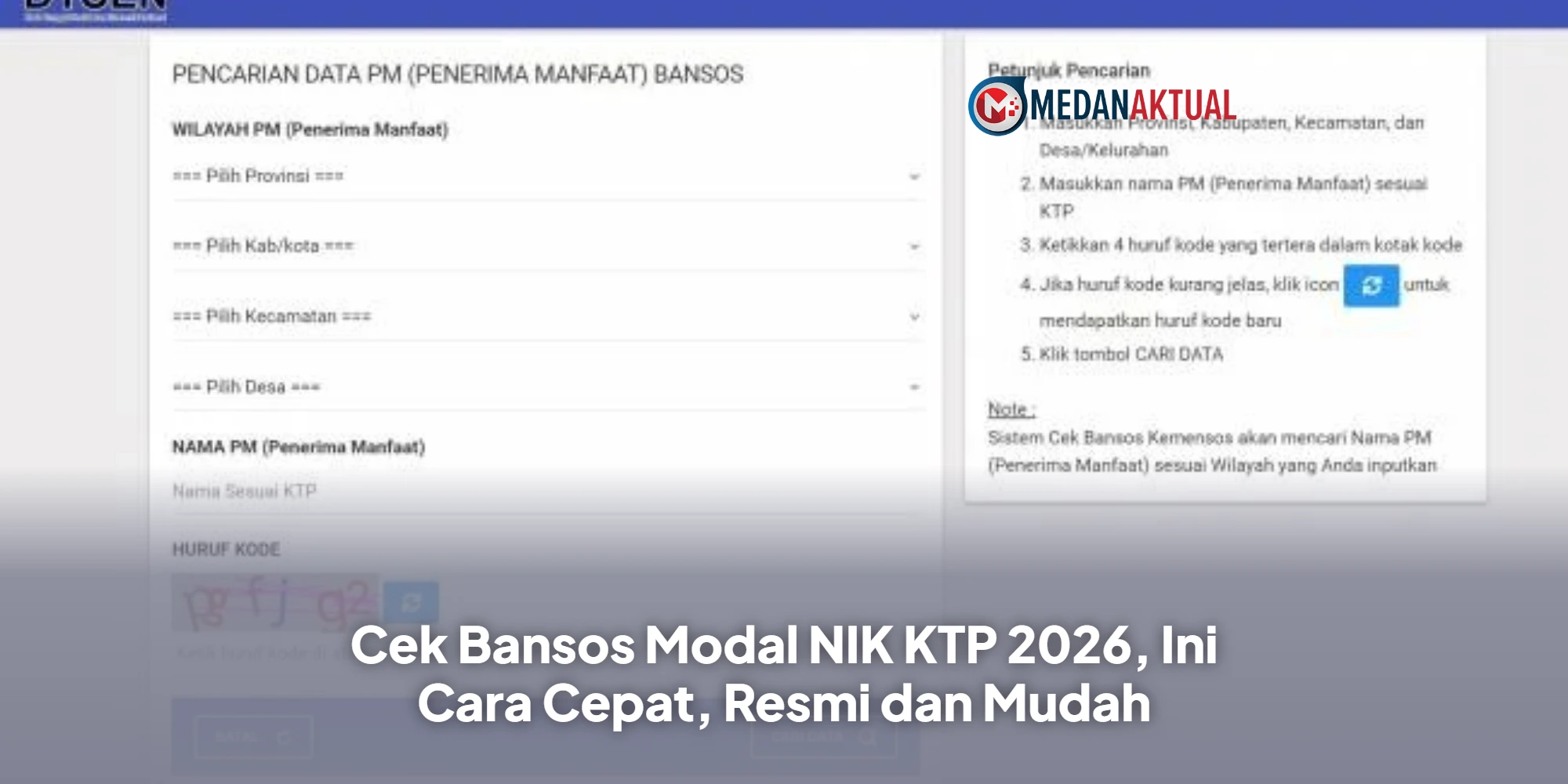Cek Bansos Modal NIK KTP 2026, Ini Cara Cepat, Resmi dan Mudah