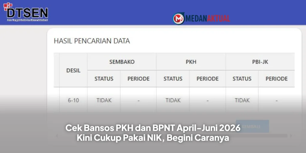 Cek Bansos PKH dan BPNT April-Juni 2026 Kini Cukup Pakai NIK, Begini Caranya