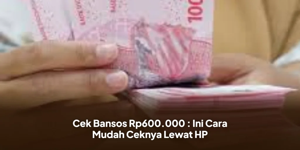 Cara Cek Bansos Rp600.000 : Ini Cara Mudah Ceknya Lewat HP