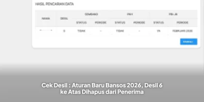 Cek Desil : Aturan Baru Bansos 2026, Desil 6 ke Atas Dihapus dari Penerima
