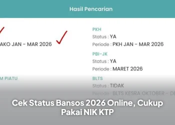 Cek Status Bansos 2026 Online, Cukup Pakai NIK KTP