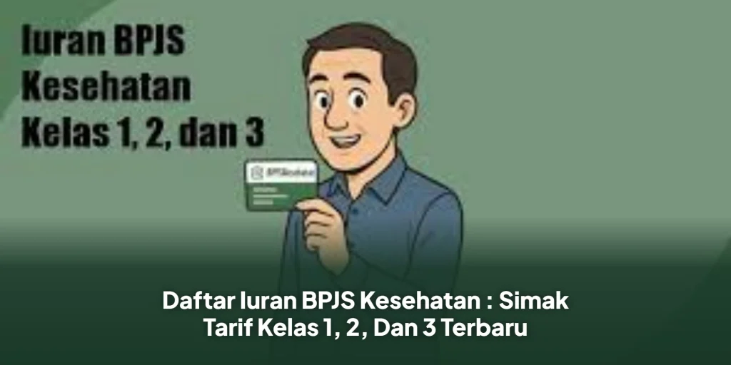 Daftar Iuran BPJS Kesehatan : Simak Tarif Kelas 1, 2, Dan 3 Terbaru