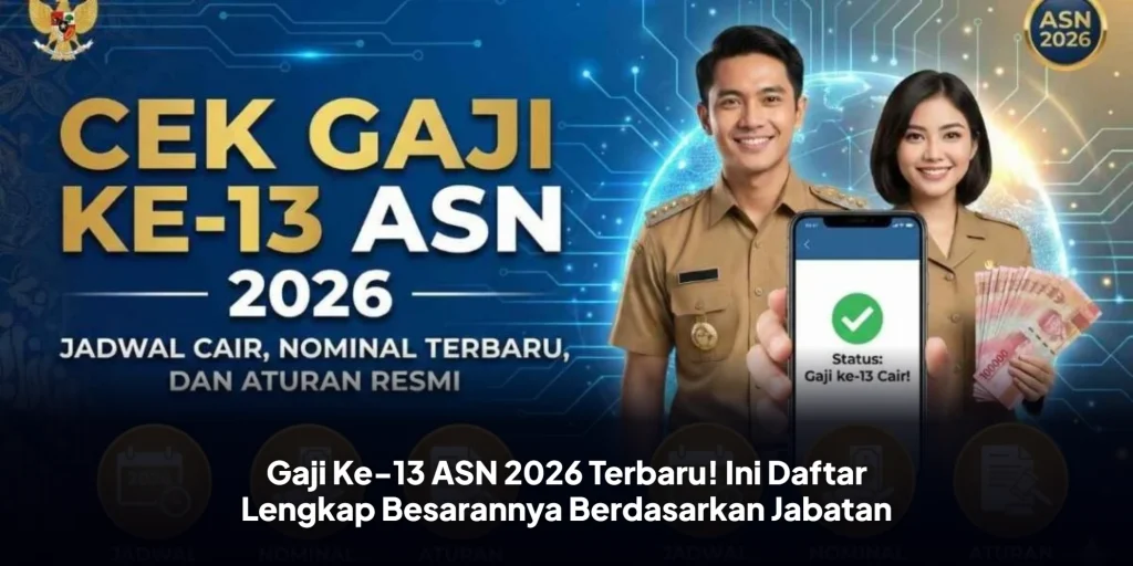 Gaji Ke-13 ASN 2026 Terbaru! Ini Daftar Lengkap Besarannya Berdasarkan Jabatan