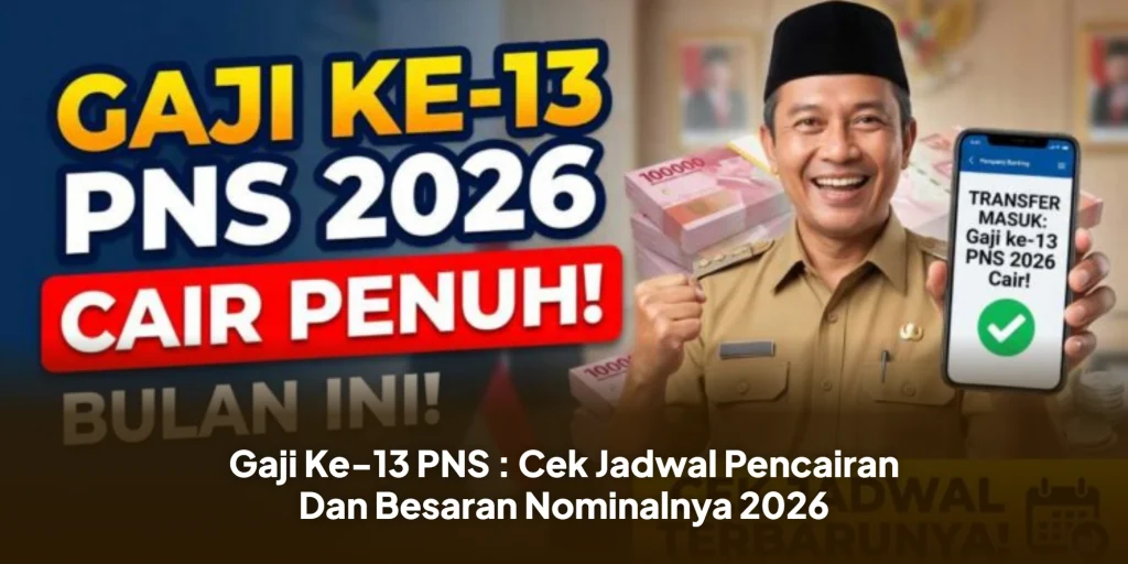 Gaji Ke-13 PNS : Cek Jadwal Pencairan Dan Besaran Nominalnya 2026
