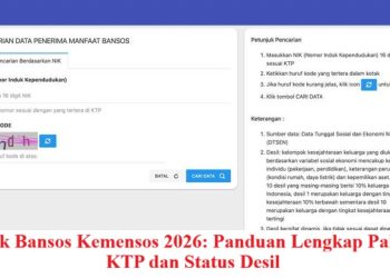 Cara Cek Bansos Kemensos 2026: Panduan Lengkap Pakai NIK KTP dan Status Desil