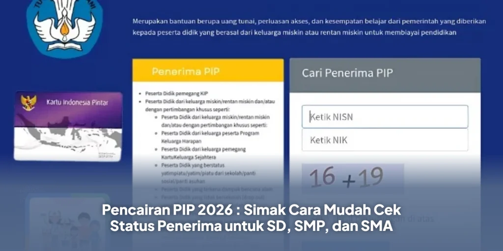 Pencairan PIP 2026 : Simak Cara Mudah Cek Status Penerima untuk SD, SMP, dan SMA