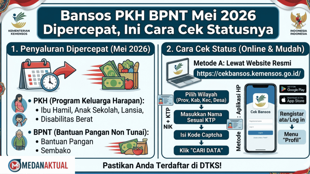 Bansos PKH BPNT Mei 2026 Dipercepat, Ini Cara Cek Statusnya