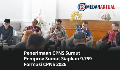 Pemprov Sumut Buka Penerimaan CPNS 9.759 Formasi CPNS 2026
