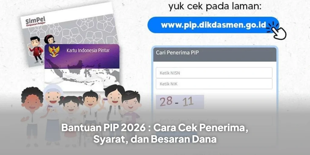 Bantuan PIP 2026 : Cara Cek Penerima, Syarat, dan Besaran Dana