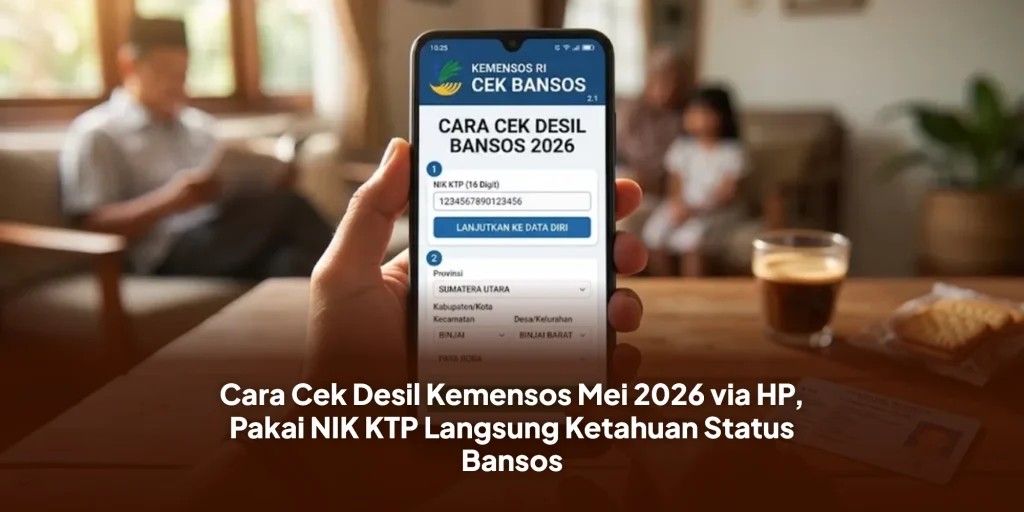 Cara Cek Desil Kemensos Mei 2026 via HP, Pakai NIK KTP Langsung Ketahuan Status Bansos