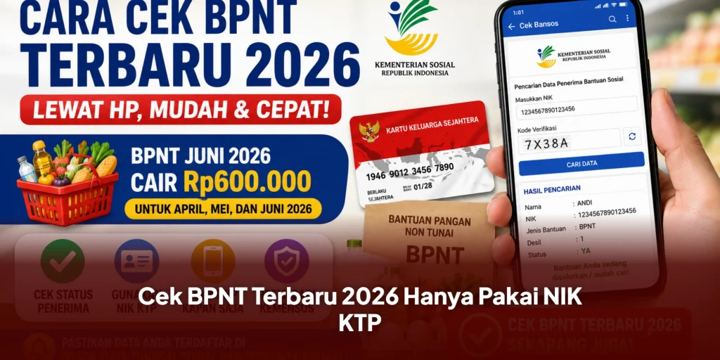 Cek BPNT Terbaru 2026 Hanya Pakai NIK KTP