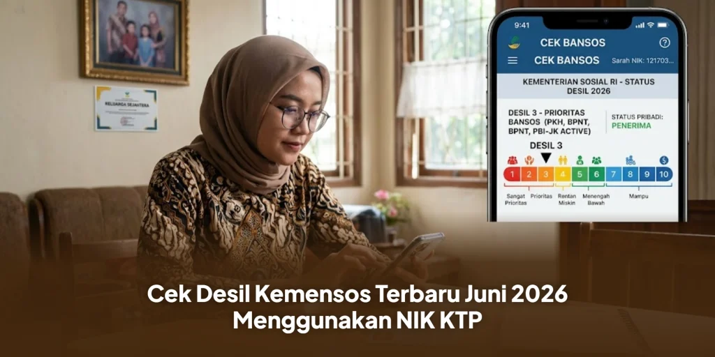 Cek Desil Kemensos Terbaru Juni 2026 Menggunakan NIK KTP