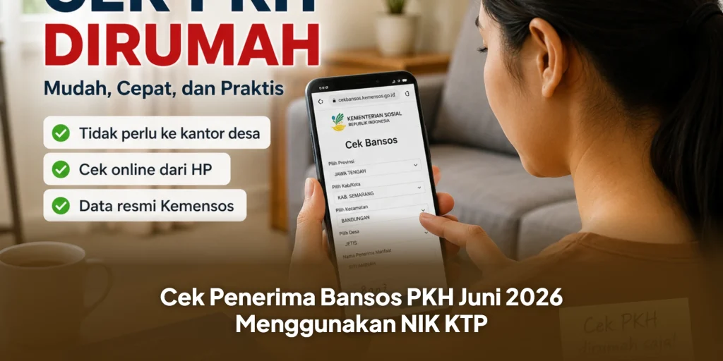Cek Penerima Bansos PKH Juni 2026 Menggunakan NIK KTP