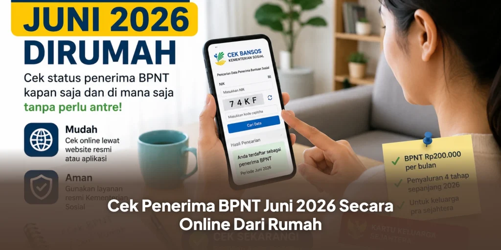Cek Penerima BPNT Juni 2026 Secara Online Dari Rumah