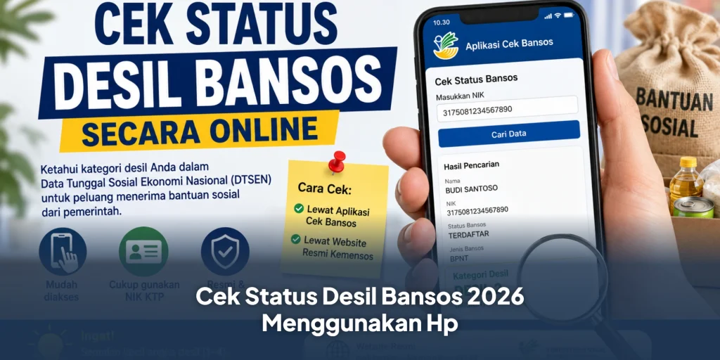 Cek Status Desil Bansos 2026 Menggunakan Hp