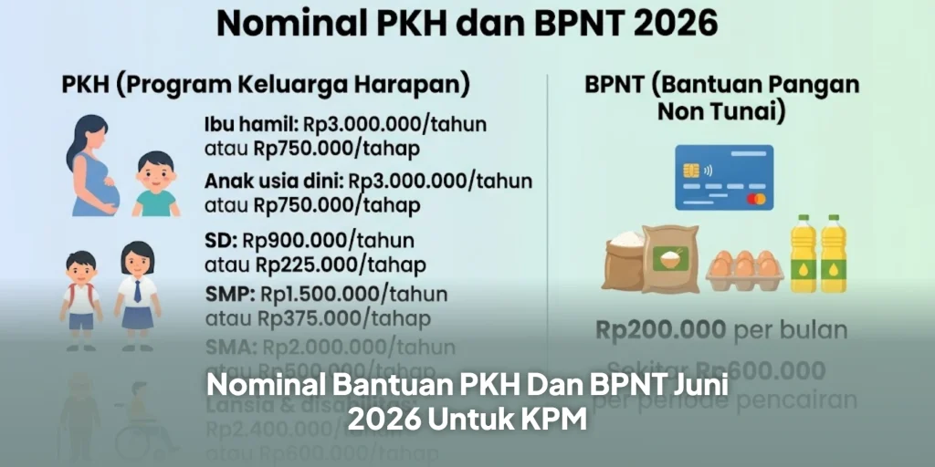 Nominal Bantuan PKH Dan BPNT Juni 2026 Untuk KPM